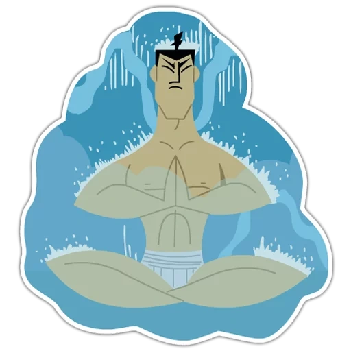 samurai jack, na atitude do lótus, samurai jack torso, samurai jack gif, a encarnação do guru lagheim