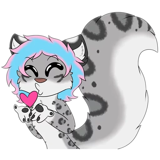 cat, animation, fuli, cat, fury snow leopard