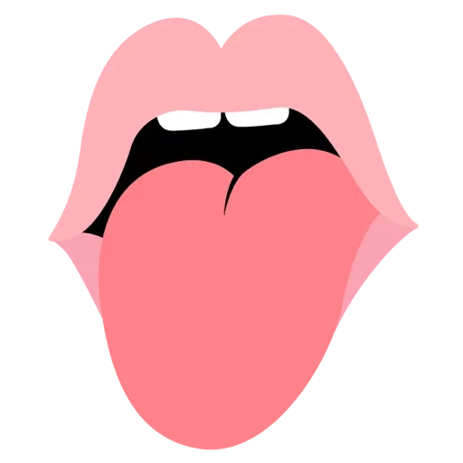 the tongue is black, the tongue is red, language imprint, mouth with a stuck tongue, the red tip of the tongue