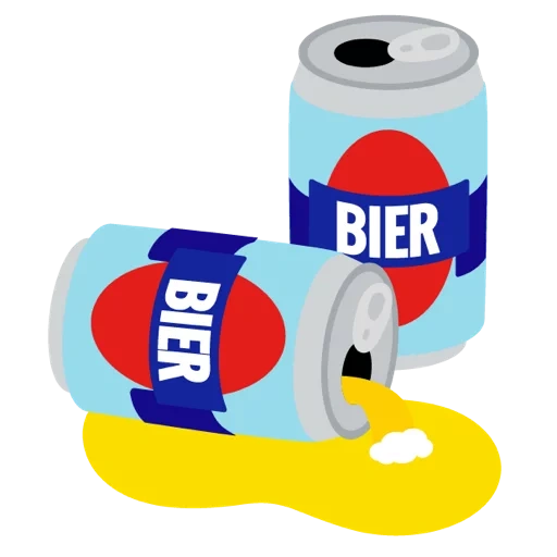 red bull, can of beer, bank of beer duff