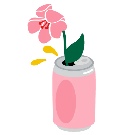 цветы, домашнее растение, цветы иллюстрация, цветы банке вектор, розовая баночка вектор