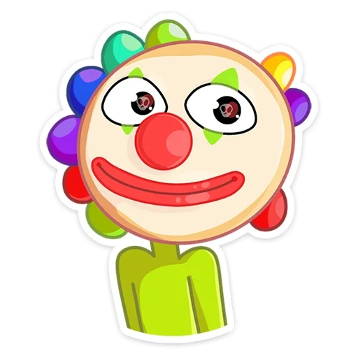 клоун лицо, клоун смайл, эмодзи клоун, эмоджи клоун, смайлик клоун веселый