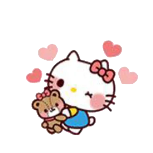 kitty, helo kitty, kuromi helocati, hello kitty sketch, black rice hailuo kitten sticker