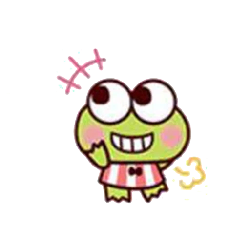 sanrio, keroppi, keroppi, clipart, stiker katak