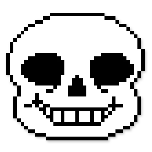 sanshead, pixel art skull, pixel anderteil, sansa tau, pixel sans tête