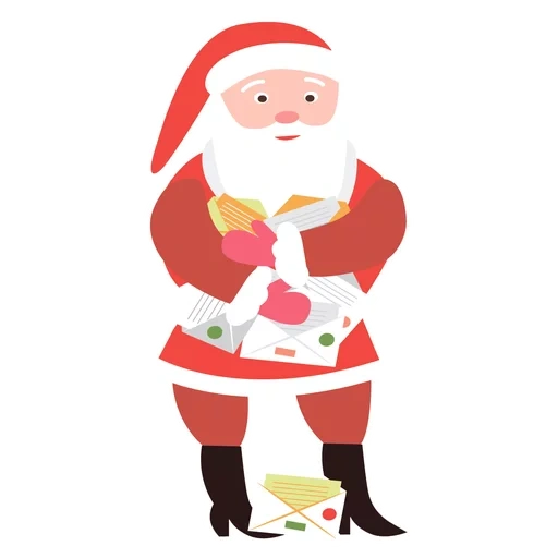 weihnachtsmann, weihnachtsmann, der weihnachtsmann ist groß, santa klaus white rücken, santa klaus illustration