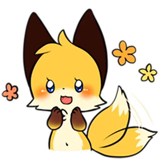 chibi de zorro, fox kawai, kawai fox, hermosos zorros, pokémon fennekin