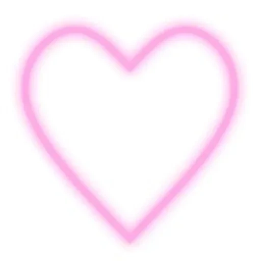 jantung, nit hati, hati neon, neon merah muda, hati neon