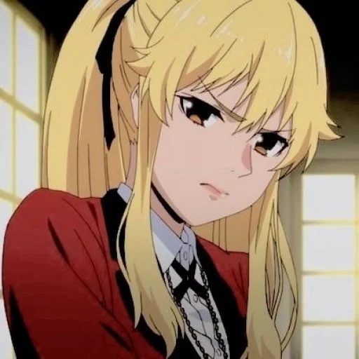 kakegurui, mary saotome, gadis anime, meari saotome, karakter anime