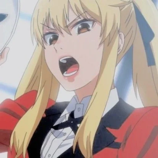 kakegurui, personajes de anime, excitación loca mary saotome, anime loco emoción mary saotome, crazy excitement 12 episodio 1 temporada rusa