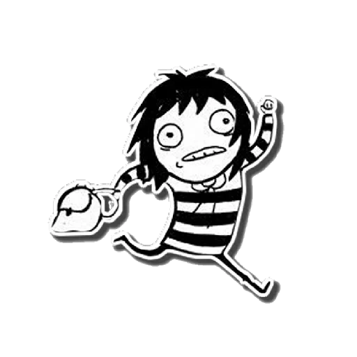 sarah, la figura, sarah anderson, i personaggi sono divertenti, sarah andersen che balla