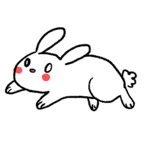 кролик, милый кролик, кролик прыгает, кролик рисунок, милые рисунки кроликов