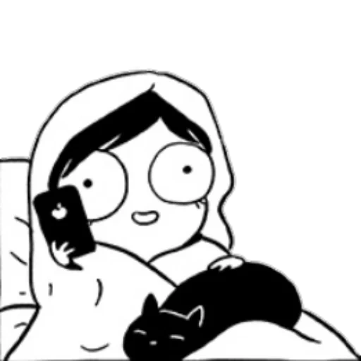 gato, memes, sarah andersen, cómic introvertido, vincent no puede quedarse dormido