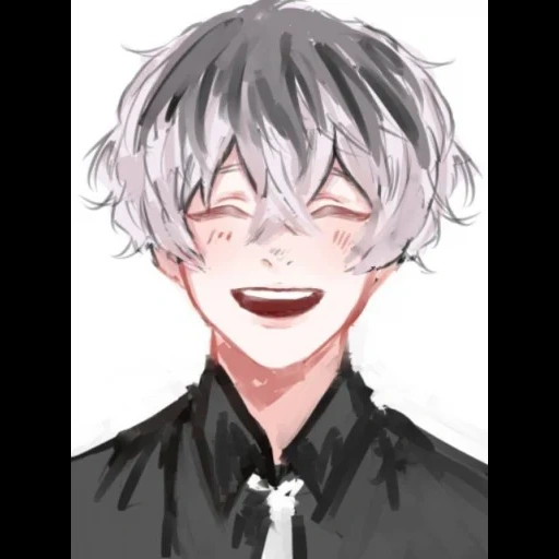 ken kaneki, kaneki treeps, tokyo ghoul, sasaki haise manga, kaneki ken lächelt