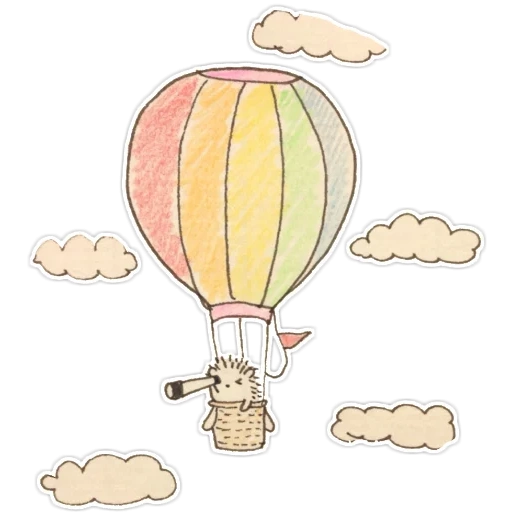 air balloon, рисуем воздушный шар, рисунок воздушный шар, воздушный шар мультяшный, воздушный шар иллюстрация