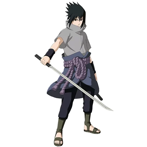 sasuke uchiha, la espada de sasuke uchiha, sasuke con fondo blanco, sasuke pleno crecimiento, sasuke uchiha crecimiento completo