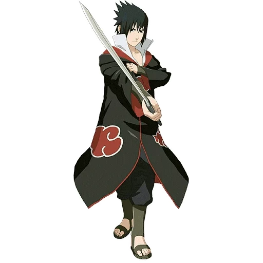 akatsuki sasuke, sasuke dengan latar belakang putih, pertumbuhan penuh sasuke, sasuke uchiha akatsuki, sasuke anime naruto akatsuke