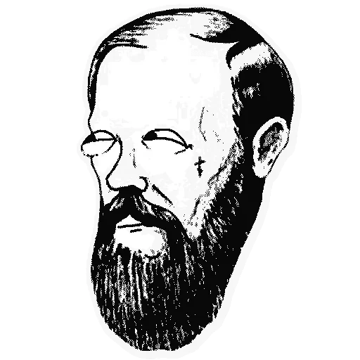 illustration, satan fait des pancakes, svedriguelov, portrait de dostoïevski, dostoïevski fiodor mikhaïlovitch