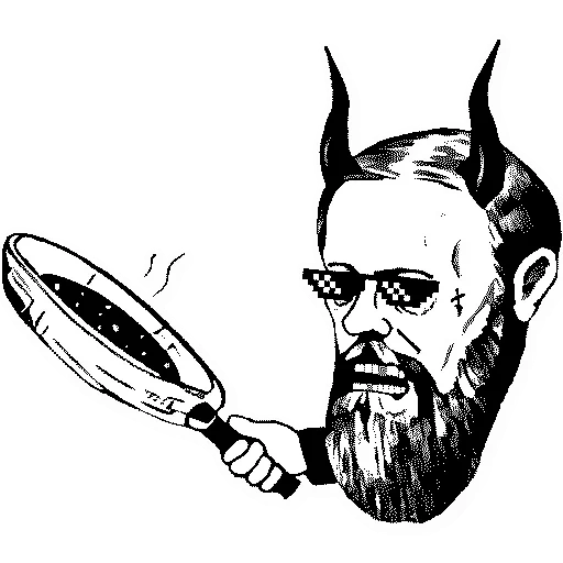 satana, il maschio, satana cuoce ai pancake, svyatoslav svidrigailov