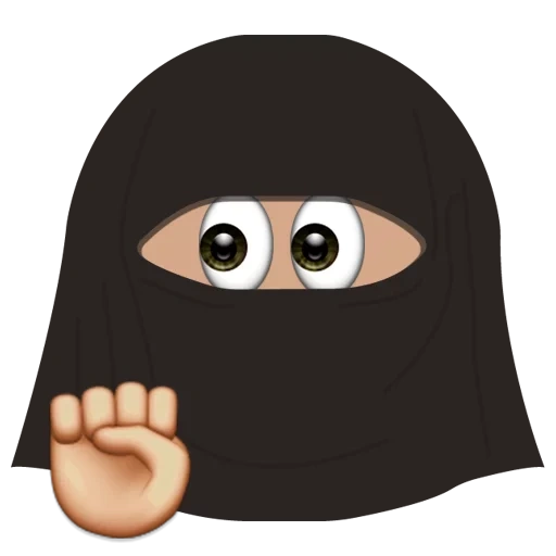 emoji, emoji, emoji balaclave, emoções do hijabe emoticon