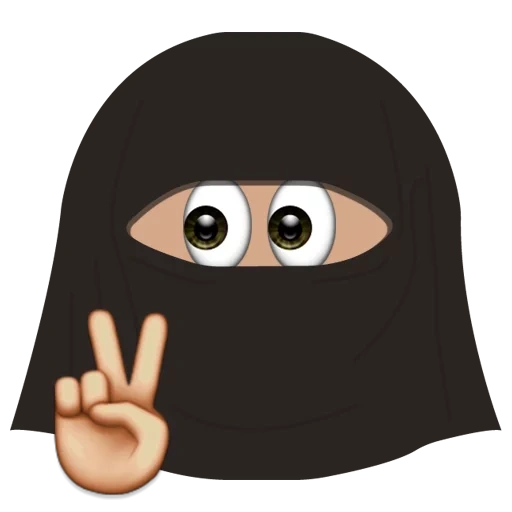 эмоджи, хендай, эмодзи балаклаве, эмоции смайлики хиджабе