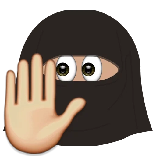 hyundai, humain, souriant, emoji est un vecteur rusé, émotions de l'émoticône hijabe