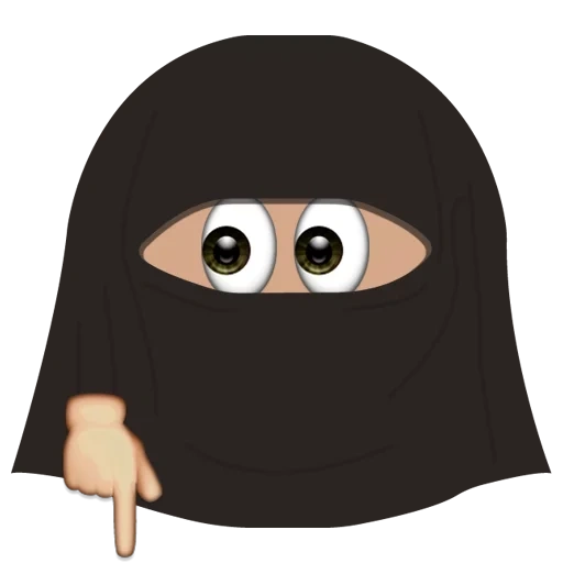 emoji, emoji, emoji blaclave, émotions de l'émoticône hijabe