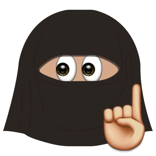emoji, emoji, emoji blaclave, smilik à balaclave, émotions de l'émoticône hijabe