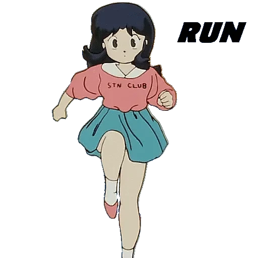anime run, lanma 1/2, desain karakter anime