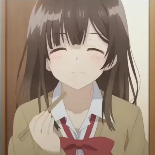 anime chan, anime carino, personaggi anime, anime di uno studente delle superiori, sayu ogiware sta sorridendo
