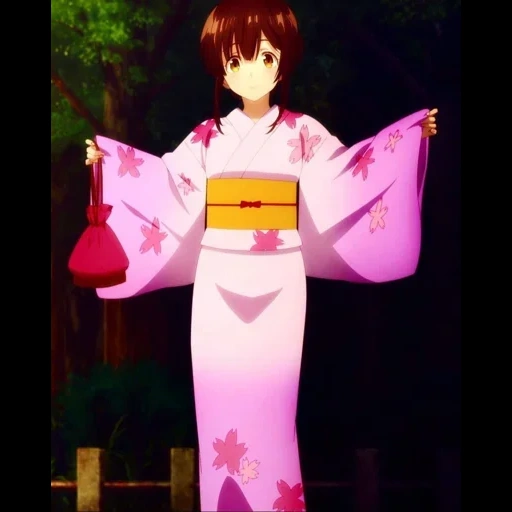 quimono, arte de anime, kimono yukata, yukata é mulher, personagens de anime