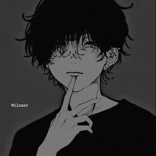 manga, gambar, tian manga, karakter anime, anime guys blackly white