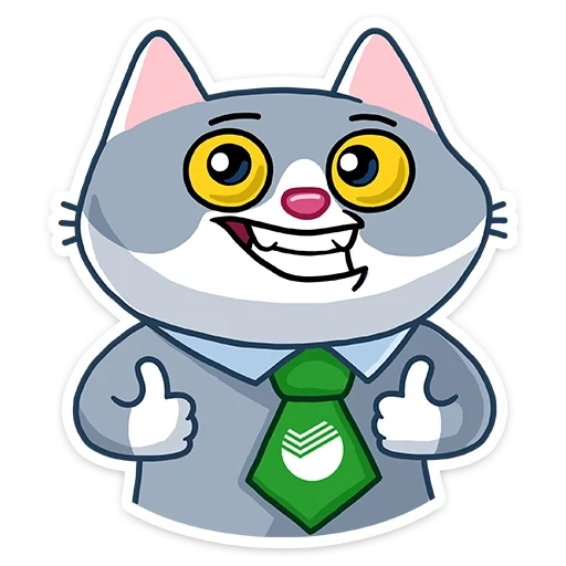 savings deposit, savings bank cat, sbercot on white background