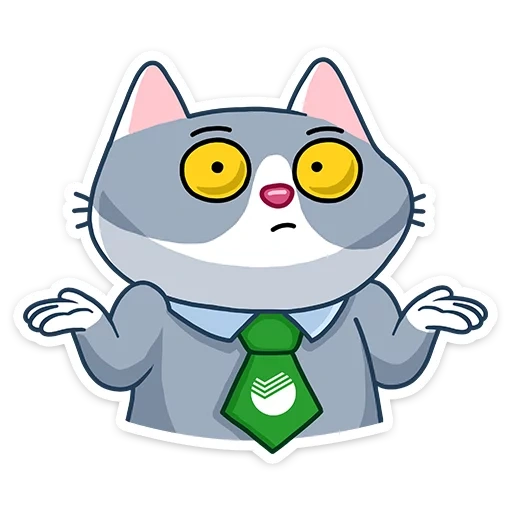 savings deposit, savings bank cat, sbercot on white background