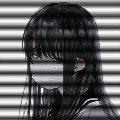 abb, anime art, anime girl, traurige anime, anime maske für mädchen