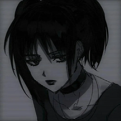 figure, dark anime, anime picture, sad animation, cartoon character