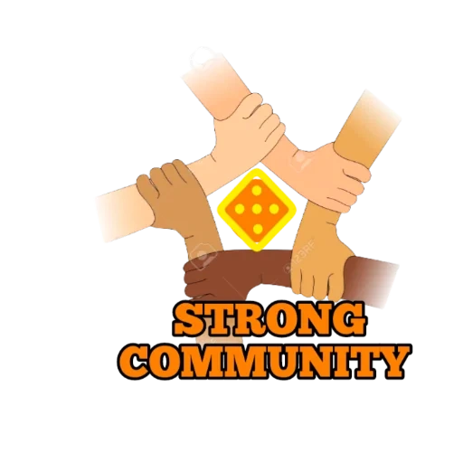 sign, community logo, strong together, logo design, hearts in the hands of different races