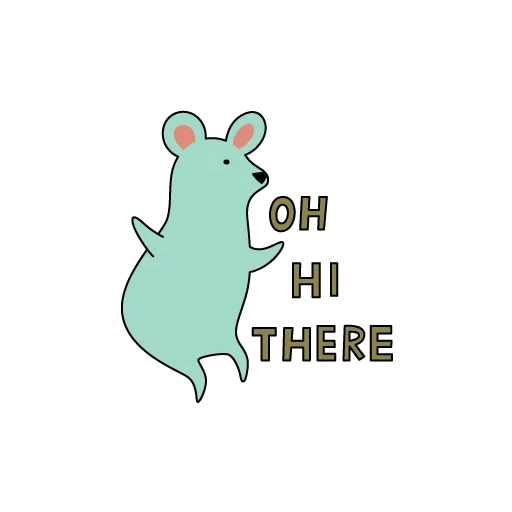 engraçado, rato pequeno, rato de desenho animado