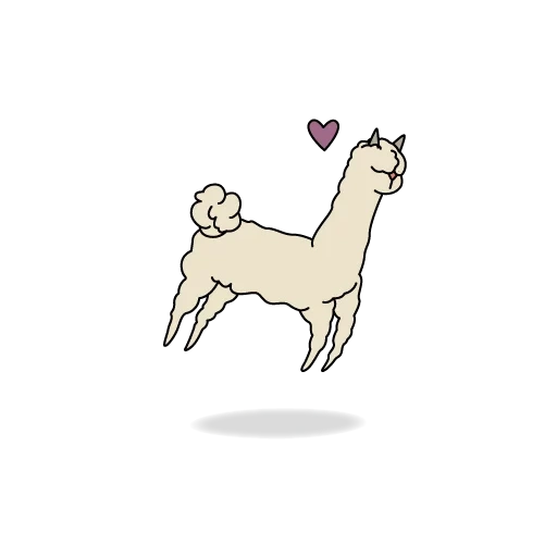 alpaca, alpaca, alpaca, alpaca carino, disegno di alpaca