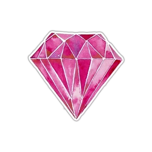 маникюр, розовые алмазы, ногтей маникюр, рисунок бриллианта, бриллиант акварелью