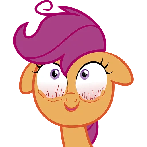 pony, skutalo, scootaloo, pony scuttled eyes, skutalo pony cries a transparent background