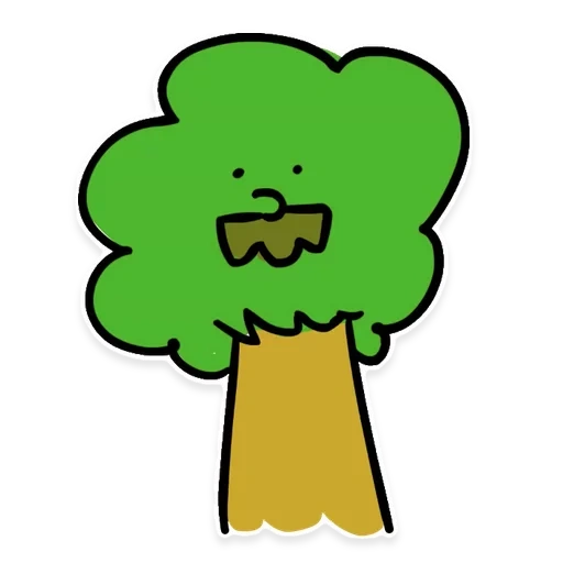 madeira, árvore bide, árvores são naturais, árvore, brócolis fofo