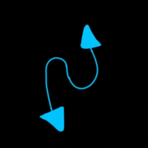 arrow, darkness, blue arrow, ordinary arrow, curved pointer