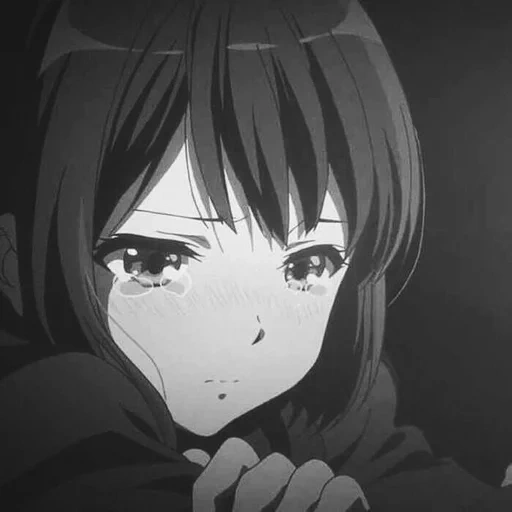 chan chorando, anime é triste, anime chorando chan, anime chan está triste, garota de anime triste