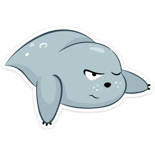 la piccola balena, la foca ghiro, piccolo delfino, impronta dello schizzo, sketch di delfino carino