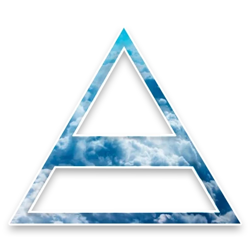 triangle, logo à jet océanique, cadre triangulaire, triangle avec un fond blanc, un triangle avec un fond transparent
