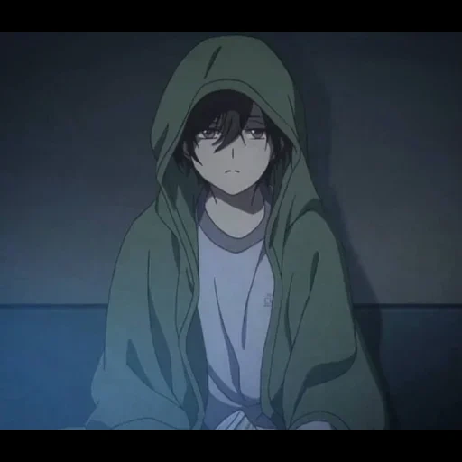 anak laki laki anime sedih, pria dari anime, menggambar, karakter anime, anime boys