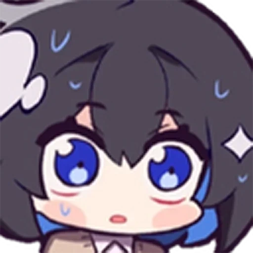 chibi, solaru chibi, honkai impact, personagem de anime, padrão de anime bonito