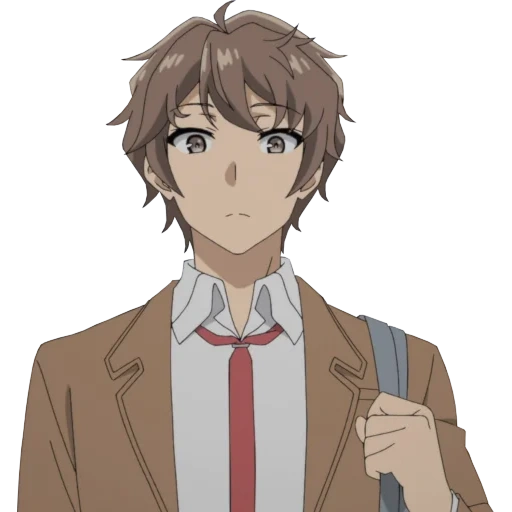 sakuta adzusagawa, seishun buta yarou, sakuta adzusagawa sans fond, seishon buta yarou wa lunny, seishon buta yarou wa lunny fille