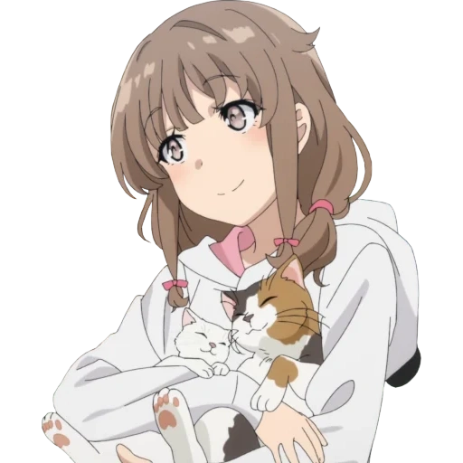menina anime, azuzochuan jiade, ozawa kadd, padrão de anime bonito, seishun buta yarou wa bunny